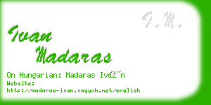 ivan madaras business card